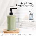 ANTIS'S HOME Soap Dispenser Liquid 11.84OZ | Ceramic Refillable Hand Dish Soap Dispenser for Kitchen Bathroom Light Green