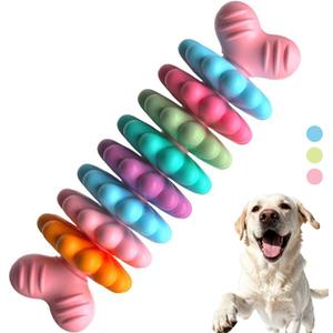 Puppy Teething Toy, Indestructible Dog Chew Toys for Aggressive Chewers, Puppy Toys to Keep Them Busy and Clean Teeth, Interactive Dog Toy for Small & Medium Breeds (Pink)