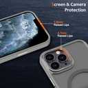 Anuck Case for iPhone 11 Pro Max Case Magnetic Phone Case Compatible with MagSafe, Soft TPU Bumper Hard Translucent Matte Back Slim Fit Shockproof Protective Cover for Men Women Girls - Gray