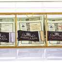 NCYP Glass Tea Bags Organizer Box, 11.4" x 7.1" x 4.5" Coffee Bag Storage Box, 6 Grids Compartments Handcrafted Brass Jewelry Counter, Display Case, Handmade (Glass Box Only)