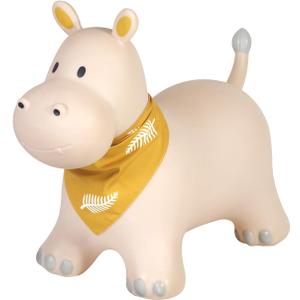 Kindsgut Bouncy Animal Hopper Inflatable Bouncing Ride-On Toy for Kids & Toddlers Age 2+, Designed in Germany, Indoor & Outdoor, Hippo