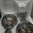 Globe Outdoor Lamp Post Lights for Driveway Yard Patio Garden, Aluminum Waterproof Exterior Pier Mount Lamp, Round Pole Lantern Outside Lawn Post Lighting Fixtures for 3" Pole Fence Deck, 2 Pack