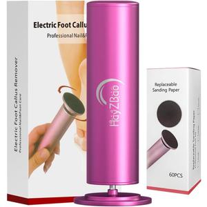 Electric Foot Callus Remover - Electric Callus Remover for Feet,Adjustable Speed Foot Scrubber with 60 Pcs Sandpaper Discs,Professional Pedicure Tool for Dead Skin and Calluses - Matte Purple
