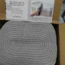 5 Pack Decorative Small Storage Baskets for Shelves, Cotton Rope Woven Basket for Organizing Bathroom, Nursery, Closet, Cabinet, Toys & Socks, Gift Baskets Empty, 11.8"x7.9"x4.7", Gray/White