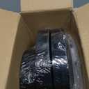 FLOWERCAT 100PCS Black and Gold Plates - Heavy Duty Black Plates Disposable for Halloween Party/New Year/Birthday- Include 50PCS 10.25inch Dinner Plates - 50PCS 7.5inch Dessert Plates