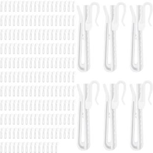 200 Pcs Pinch Pleat Curtain Hooks Adjustable Curtain Hooks Plastic Curtains Pleat Hook Clips Ratchet System Pinch Pleated Curtains Drapery Pin Hook for Window Door Shower 200 Pcs Pinch Pleat Curtain Hooks Adjustable Curtain Hooks Plastic Curtains Pleat Hook Clips Ratchet System Pinch Pleated Curtains Drapery Pin Hook for Window Door Shower