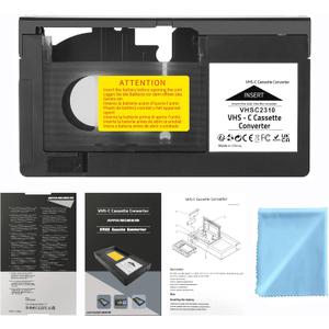VHS-C Cassette Adapter Compatible with VHS-C SVHS Camcorders JVC RCA Panasonic Motorized VHS Cassette Converter NOT Compatible with 8mm / MiniDV / Hi8