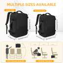 Travel Backpack For Women Men Airline Approved Carry On Backpack, Waterproof Outdoor Sports Rucksack Weekender Overnight College Business Backpack Fits 15.6 Inch Laptop - Black (Medium)