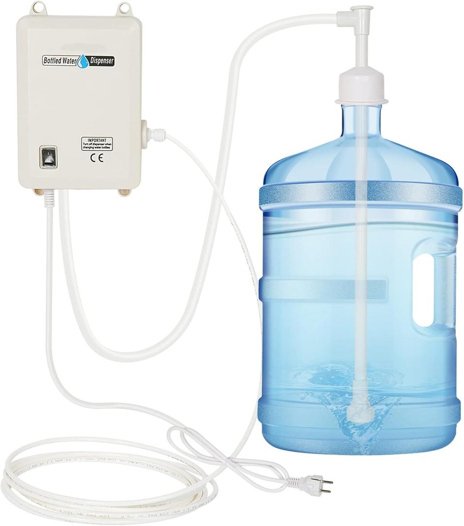LIYUAN Bottled Water Dispenser Pump System 5 Gallon Water Jug Pump 5 Gal Electric Water Dispenser Ice Maker Water Dispenser Drinking Water Pump Coffee Water Dispensing System with Single Inlet Pipe
