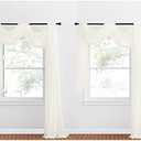 NICETOWN Beige Window Scarf Valances, Voile Fabric Canopy Curtains for Draping, Party Scarf Curtains for Birthday/Revelry, Light Beige, W60 x L216, 2 Panels