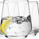 Krosno Water Drinking Glasses, Set of 6, 13.5 oz, Splendour Collection, Elegant Tumbler Collection, Ideal for Everyday Use and Entertaining, Lead-Free Crystalline, Dishwasher Safe, Made in Europe