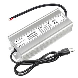 9.2A 110W 12 Volt LED Power Supply, 110V AC to 12V DC Converter, Waterproof IP67 Driver Low Voltage Transformer Power Adapter for Indoor Outdoor LED Lights