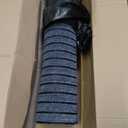 Stripe Runner Rug 3 x 15 ft Indoor Outdoor, Gray Non Slip Rubber Backing, Waterproof Low Profile Area Runner for Hallway, Entryway, Kitchen, Patio, Garage, Stairs & Laundry