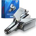 ROYAL [Made in Korea] Nose Hair Trimmer for Men Birdie, Manual, Battery-Free, Water-Resistance, Painless with Twelve Dual-Edged Blades, Patented Mechanism ET-4 (Silver)