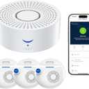 Nuleto WiFi Water Leak Detector 1s,Smart Water Sensor Alarm,Water Alarm with SMS,Phone Call,APP Push,492ft for Home,Basement,Kitchen,3 Pack,2.4G WiFi Only