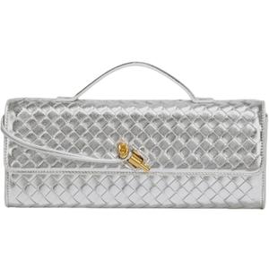 NEWBELLA Handwoven Women's Clutch Purse, Crossbody Bag with Adjustable Strap for Evening & Casual Use