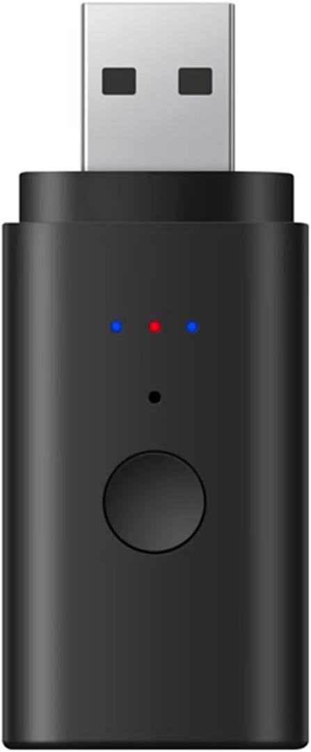 Bluetooth V5.2 Transmitter for TV, Dual Pair Wireless Audio Transmitter Compatible with Airpods Earbuds Speaker, 3.5mm Bluetooth Adapter for Flight, TV, PC, Gym Equipment, and Gaming Consoles