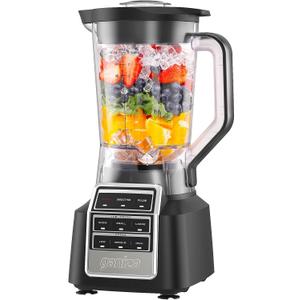 Ganiza Professional Smoothie Blender, Blenders for Smoothies with 1800 Peak Watts & 8 Auto Programs for Frozen Fruits & Ice, 64-oz Large Blender for Shakes and Smoothies (Black)