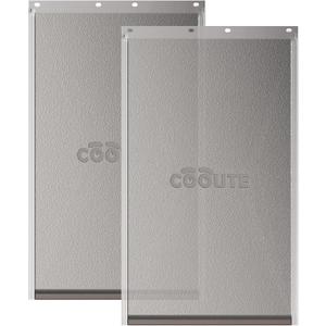 2 Pack Ideal Pet Products Replacement Flap with Magnetic Closure, Compatible with PetSafe Freedom Dog and Cat Door PAC11-11038 Medium 8 1/4" w x 12 3/4" h Pet Door Flap with Screws