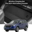 Center Console Wireless Charging Protective Mat and Center Console Cover Black fits for 2025 Forester Accessories Inserts Liner Anti-Slip Anti-Dust Waterproof Mats