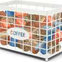 Coffee Pod Holder k Cups Holder Magnetic Coffee Pods Holder High-Capacity k Cup Holder Station Organizer, Bar Accessories.Suitable For Kitchen And Office Countertop (White)