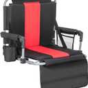 ALPHA CAMP Stadium Seat Padded Chair for Bleachers with Back& Arm Rest