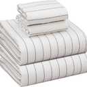 RUVANTI Flannel Sheets King Size - 100% Cotton Brushed King Size Sheets Set - Deep Pockets 16 Inches Bed Sheets - All Seasons Breathable & Extra Soft - Warm & Cozy, 4 Piece, Running Dots