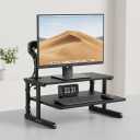 JINWINNER Ergonomic Two-Tier Computer Monitor Stand Riser with Keyboard Tray, Designed to promote better posture by raising your screen to an ergonomic eye level, Accommodates standard 15"–32" monitors