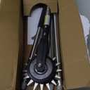 Wheel Rotary Edger Lawn Tool, Grass Edge Trimmer, Sidewalk Manual Lawn Edger, Strong 3 Sections Stainless Steel Handle with Cushion Grip, 58.3-Inch (black)