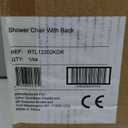 Drive Medical RTL12202KDR Shower Chair with Back, Adjustable Stool with Suction Feet, Shower Seat for Inside Shower or Tub, Bathroom Bench Bath Chair for Elderly and Disabled, 300 LB Weight Cap, Grey