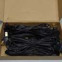 Kanayu 5 Pack 12 ft Black Indoor Extension Cord 2 Prong Electric Cord Extender, Wire Plug in and End, Ac 120 Volts, for Outdoor Christmas Connect or Extend String Lights