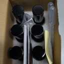 YIZHAO Black Glass Spray Bottles 1oz, with Small Fine Mist Spray, Metal Cap, Refillable for Essential Oil,Travel,Cleaning,Perfume,Aromatherapy,Makeup  6 Pcs