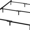 ZINUS Compack Metal 7 Inch Support Bed Frame for Box Spring and Mattress Set, Black, King