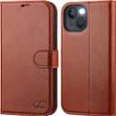 OCASE Retro Series Compatible with iPhone 14 Wallet Case with Card Holders [RFID Blocking][TPU Inner Shell ][Kickstand] PU Leather Flip Folio Shockproof Phone Cover 6.1 inch(Brown)