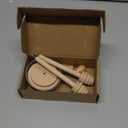 Sun3drucker Wooden Mason Jar Honey Dipper with Lids Set - Honey Dipper Wooden Stick for Regular Mouth Mason Jars, Honey Spoon Honeycomb Lids for Regular Mouth 16 oz Mason, Ball Jars