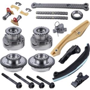 90738S Engine Timing Chain Kit VVT Sprocket Set Fit For 2011-2020 Ford F150 Edge Expedition Explorer Mustang Taurus TransitLincoln MKX Mark Nautilus Navigator 3.3L/3.5L/3.7L OE#AT4Z6L266B