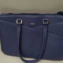 LOVEVOOK Laptop Tote Bag for Women 15.6 Inch Waterproof Leather Computer Bags Women Business Office Work Bag Briefcase, Navy Blue