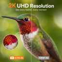 Smart Glass Hummingbird Feeder with Camera, Solar Powered 2K HD Hummingbird Feeders for Outdoors Hanging, AI Identifies & Auto Recording, Leak-Proof Ant & Bee Proof, Ideal Gift for Bird Lovers
