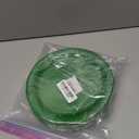 QZYL 50 PCS Disposable Paper Plates, 9 Inches Dinner Paper Plates Set, Green Heavy Duty Tableware, Round Dinnerware for Daily Use Picnic Anniversary Birthday St Patricks Day Party Supplies