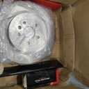 A-Premium 13.58 inch (345mm) Rear Vented Disc Brake Rotors + Ceramic Pads kit Compatible with Select Ford and Lincoln Models - Explorer Flex Taurus 2013-2019, MKS 2013-2016, MKT 2013-2019, 6-PC Set