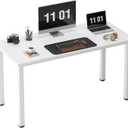 Need Computer Desk, 47 inch Home Office Desk, Modern Simple Style Home Office Gaming Desk, Basic Writing Table for Study Student, White