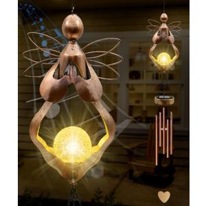 Angel Wind Chimes for OutsideMetal Memorial Outdoor Hanging Decor for Garden Patio Yard Porch Window Party - Unique Gifts for Mom Wife Grandma Women