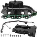 NIHAO 615-380KIT Intake Manifold and 55573746 Valve Cover, 25193343 Valve Tube, Compatible with Buick/Chevrolet Cruze Sonic Trax