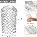 Lyellfe 12 Pack Gutter Strainer, 4 Inch Expandable Gutter Downspout Guards, Aluminum Mesh Gutter Filter Strainer, Stop Blockage, Leaves Debris, Fits for 1.7"W - 4"W Holes
