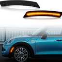 Bestview Side Marker Light Assembly Compatible for MINI Cooper R55 R56 R57 R58 R59 R60 R61 2007-2015, Amber Front Fender Bumper Lamps, Smoked Lens 2PCS