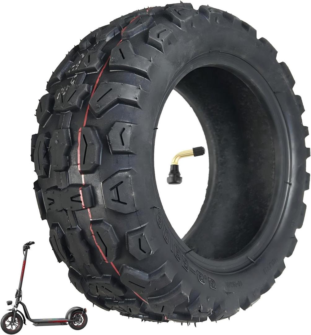 90/65-6.5 Off-Road Vacuum Tire, 11 Inch Replacement tire, With Tire Air Valve, for Dualtron Zero 11X Kaabo Scooter Fits Most 38cc 47cc and 49cc Mini Pocket Bikes MTA1/MTA2, GP-RSR and More (1 Pack)