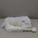 4ft Pre-Lit Artificial Christmas Tree, White Tinsel with White Lights, Ideal for Ideal for Home, Office, and Xmas Party Décor - Includes Stand