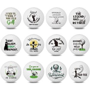 12 Pcs Golf Retirement Gifts for Women Men Funny Golf Balls Set for Father Mother Son Boss Coworker Employee Husband Grandpa Golfers Lovers Spring Holiday Gifts