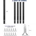 Ravinte 24 Inch Soft Close Drawer Slides 2 Pairs 4 Pack Black Full Extension Ball Bearing Drawer Glide Side Mount