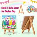 3 x Easter Bunny Decorations Decor - Ceramic Happy Easter Basket Stuffers Essentials Decoration, Rabbit Peeps Desk Sign Centerpieces for Home Table Tiered Tray Spring Farmhouse Oh for Peeps Sake